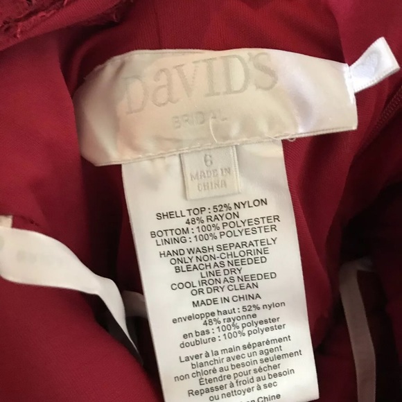 David’s Bridal Dress size 6 apple red - Picture 3 of 3